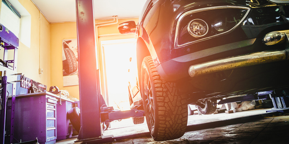 photo of car about to be service